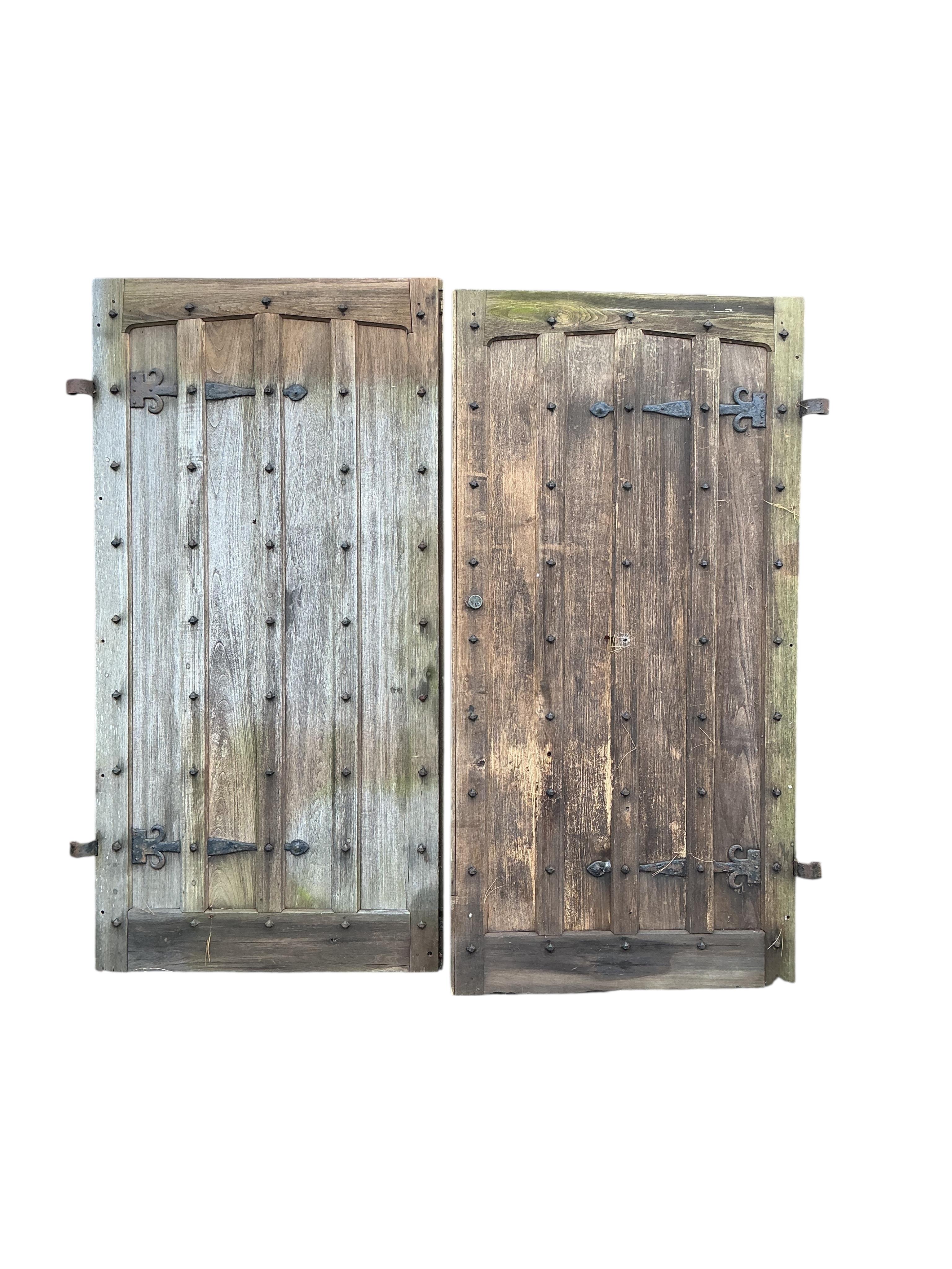 Winston Churchill interest - a pair of garage doors or gates, made of Brazilian teak taken from the Admiralty Yacht Enchantress - Originally came from Queen Victoria's royal yacht before it went onto Winston Churchill an